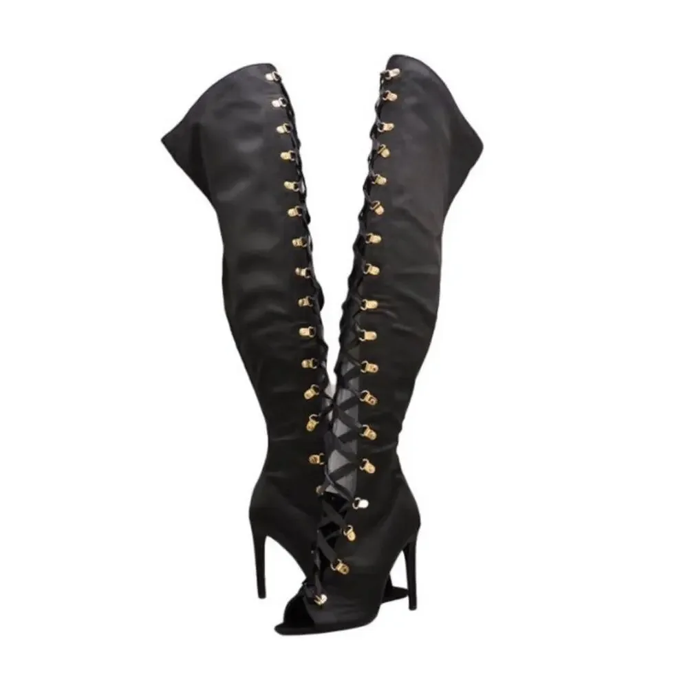 Cape Robbin Olga-26 Women Black Over The Knee Boot
